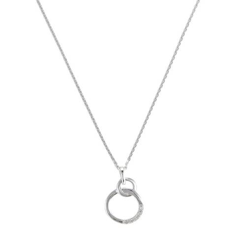 Le Diamantaire Silver 'Beautiful Bubbles' Double Hoop Pendant Necklace