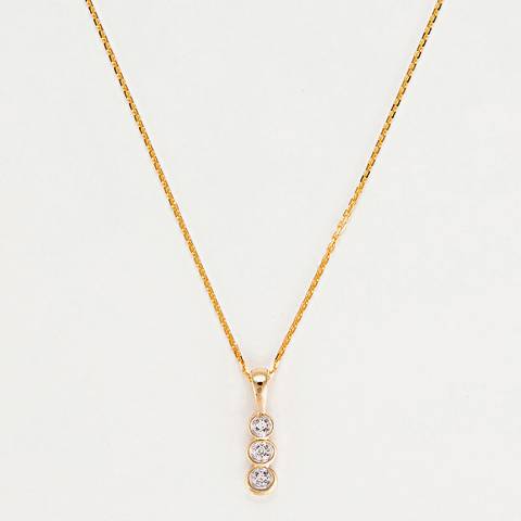 Le Diamantaire Gold 'Mini Trilogy' Circle Hoop Pendant Drop Necklace