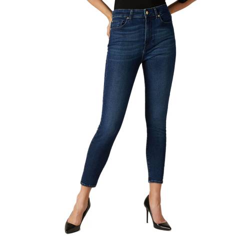 7 For All Mankind Mid Blue Aubrey Slim Stretch Jeans