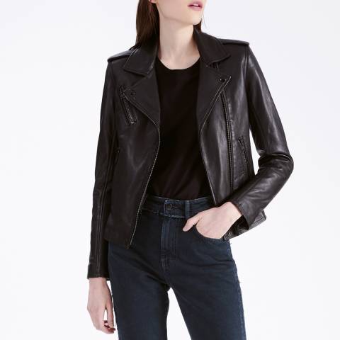 IRO Black Newhan Leather Jacket