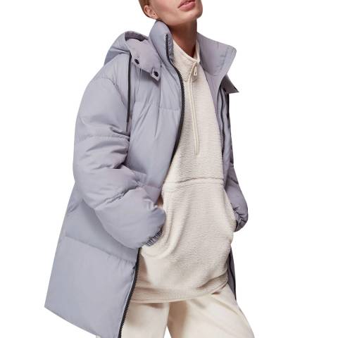 WHISTLES Pale Blue Esme Hooded Down Puffer Coat 