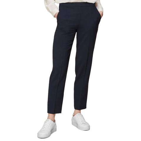 WHISTLES Navy Anna Elasticated Waist Trousers