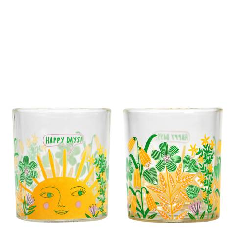RHS Bonbi Forest Set of 2 Glasses - Happy Days