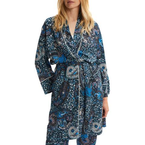 Jigsaw Blue Antique Paisley Modal Robe