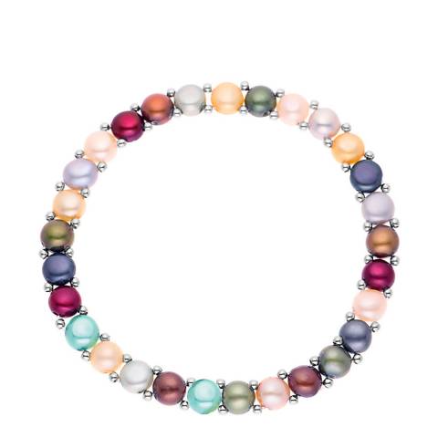Mitzuko Multicolour Row Fresh Water Pearl Necklace 3-4mm