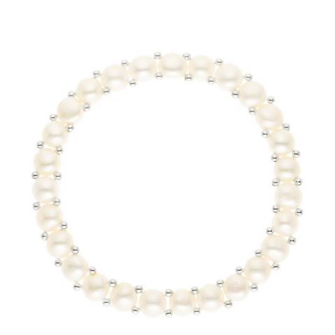 Mitzuko Pink Row Fresh Water Pearl Necklace 3-4mm