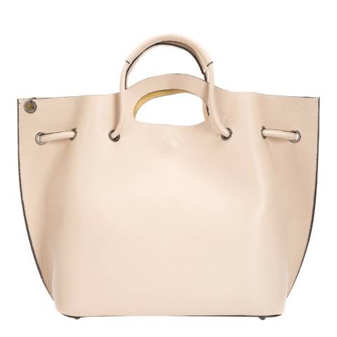 Markese Light Pink Leather Top Handle Bag