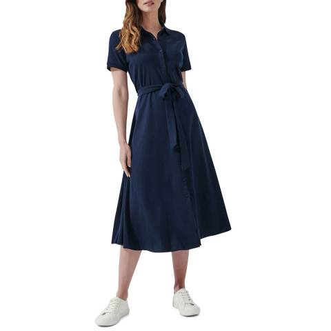 Crew Clothing Navy Ryde Cotton Jersey Dress