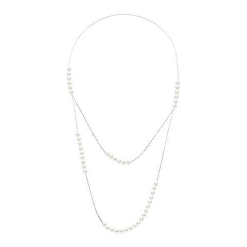 Atelier Pearls White Freshwater Pearl Double Sautoir Necklace 5-6mm