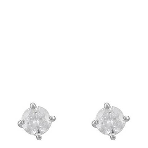 Le Diamantaire Silver Single Diamond Earrings