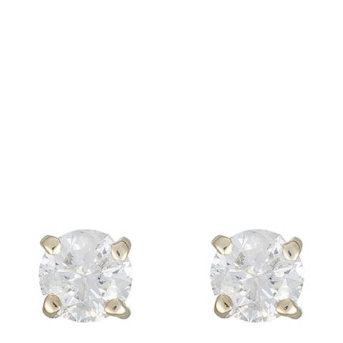 Le Diamantaire Gold Square Single Diamond Earrings