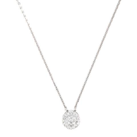 Le Diamantaire Silver 'My Brilliant' Diamond Pendant Necklace