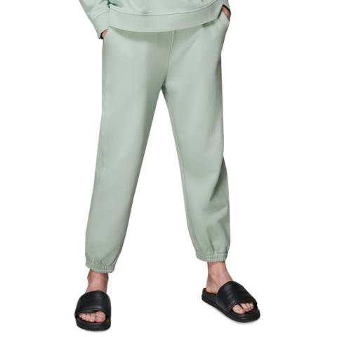 WHISTLES Pale Green Cropped Cotton Joggers