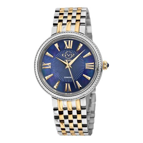 Gevril Women's Genoa Blue Two Tone Diamond Watch