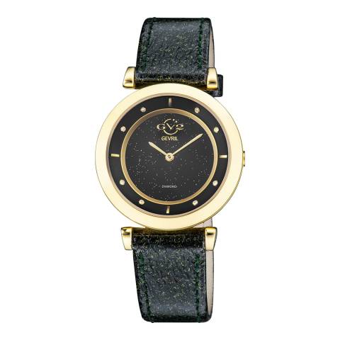 Gevril Women's Lombardy Black Strap Watch