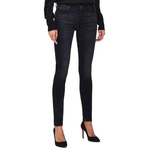7 For All Mankind Black The Skinny Illusion Stretch Jeans