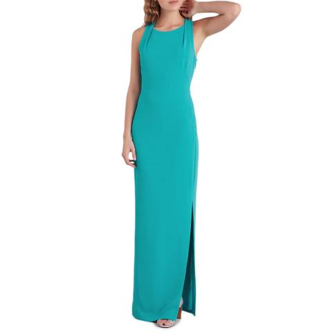 WHISTLES Turquoise Tie Back Maxi Dress