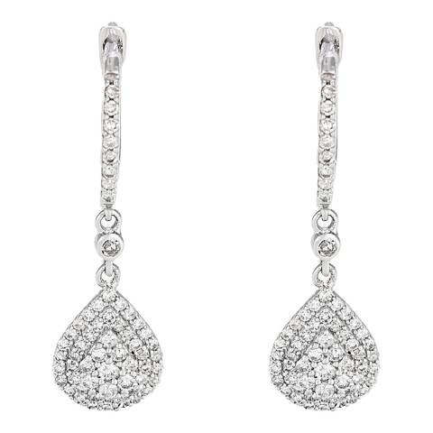 Le Diamantaire Silver "Princess Stella" Diamond Earrings