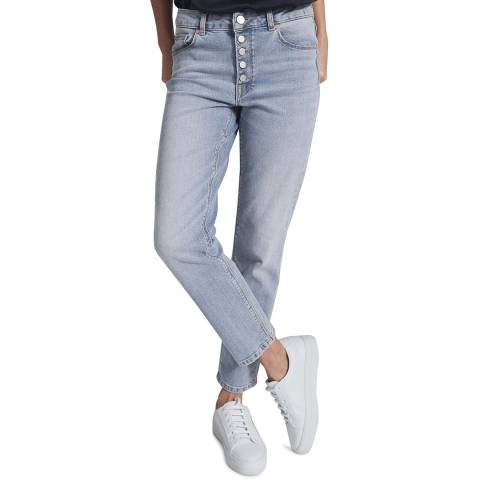 Reiss Pale Blue Bailey Stretch Straight Jeans 