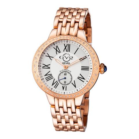 Gevril Women's Rose Gold Astor Diamond Watch 40 Mm