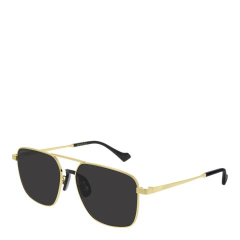 Gucci Men's Gold/Grey Gucci Sunglasses 57mm