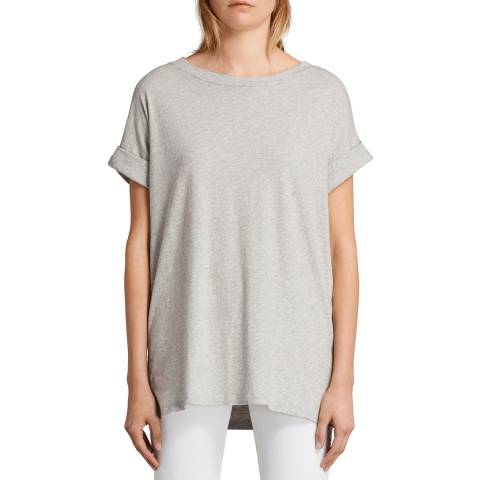 AllSaints Grey Marl Imogen Cotton T-Shirt