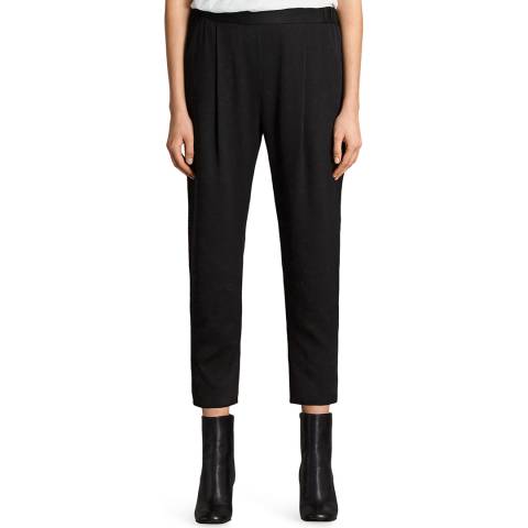 AllSaints Black Aleida Tapered Trousers