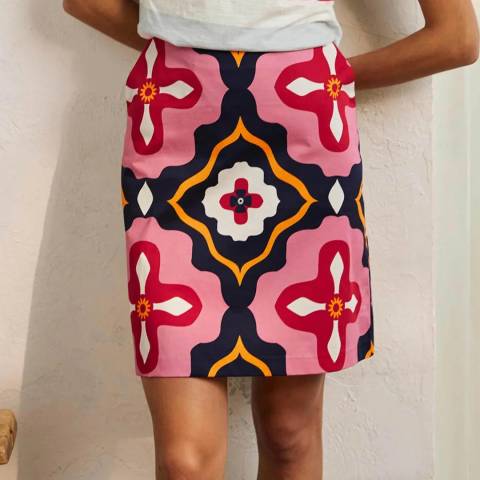 Boden Floral Printed A line Mini Skirt