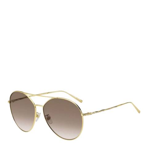 Givenchy Womens Gold/Brown Givenchy Sunglasses 64mm