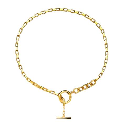 Liv Oliver 18K Gold Toggle Lariat Necklace