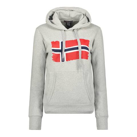 Geographical Norway Grey Logo Hoodie