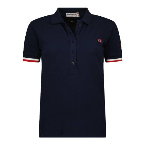 Geographical Norway Navy Cotton Polo Shirt