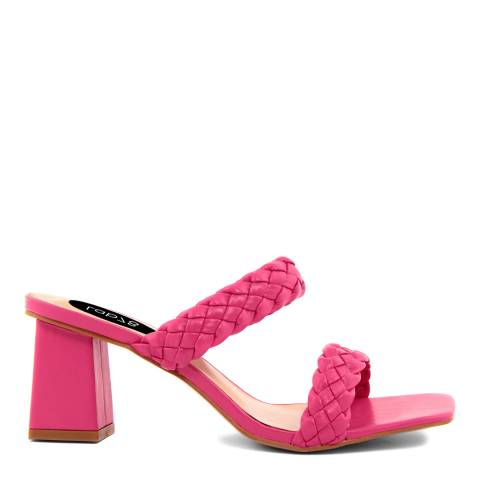 LAB78 Pink Braided Double Strap Mules