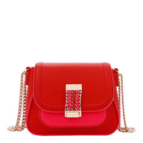 Sophia Webster Neon Pink Red Mini Eloise Shoulder Bag