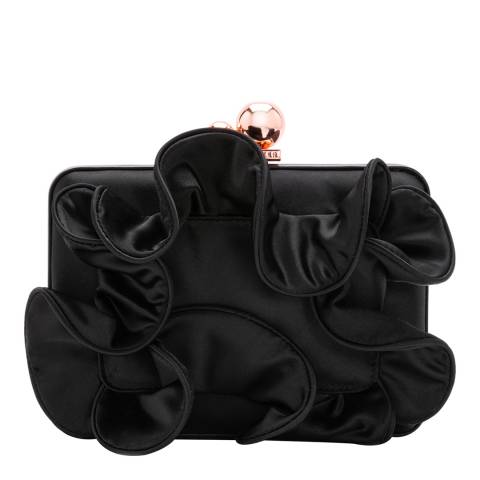 Sophia Webster Black Ruffle Vivi Ruffle Box Bag