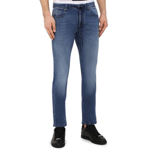 7 For All Mankind Mid Blue Ronnie J Luxe Jogger Jeans