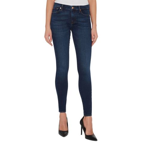 7 For All Mankind Blue Stretch Skinny Jeans