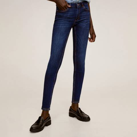 Mango Dark Blue Kim Skinny Push-Up Jeans