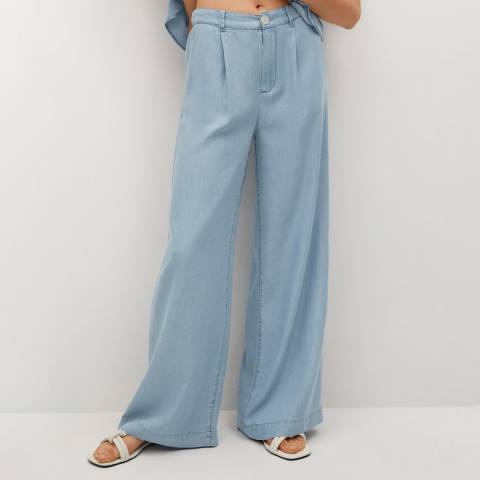 Mango Medium Blue Dart Trousers