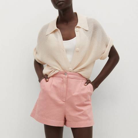 Mango Pink Cotton Shorts