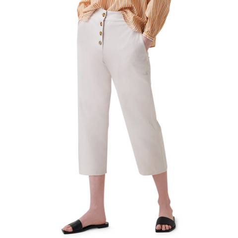 Great Plains Ecru Button Cotton Trouser