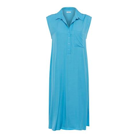 Great Plains Blue Crepe Sleeveless Dress