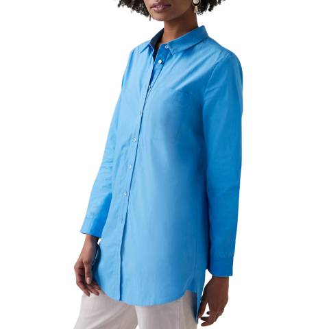 Great Plains Blue Cotton Oversized Shirt