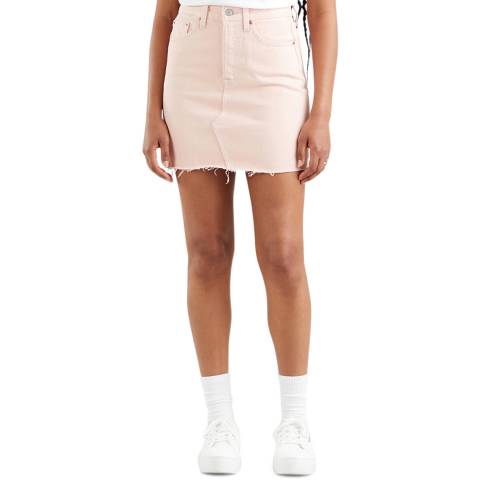 Levi's Pale Pink Denim Mini Skirt