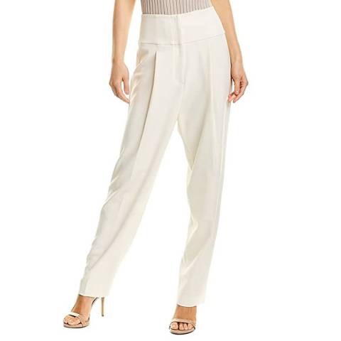 Theory White Pleated Trousers