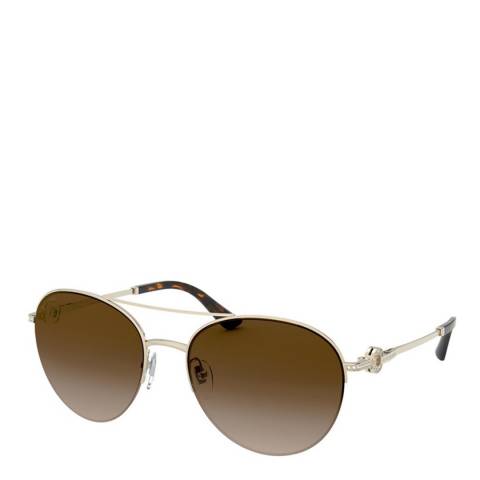 Bvlgari Women's Gold Bvlgari Sunglasses 57mm