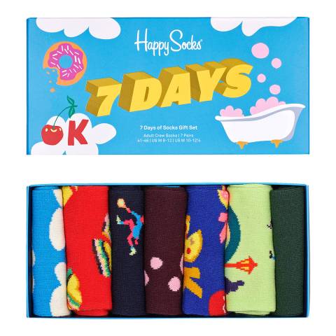 Happy Socks Multi 7 Day 7-Pack Socks Set