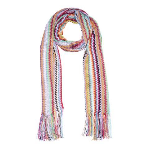 Missoni Multi Distorted Stripe Knitted Scarf