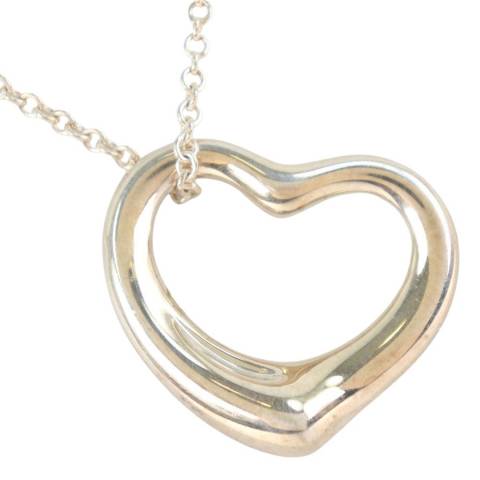 Vintage Tiffany & Co Silver Open Heart Necklace
