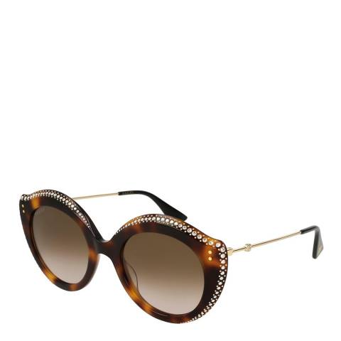 Gucci Women's Gold/Brown Gucci Sunglasses 52mm